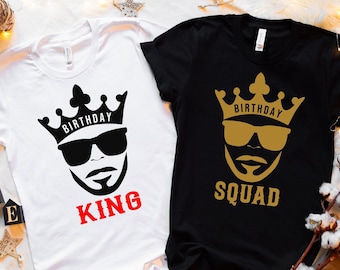 Birthday Shirt, Birthday Squad Shirt, Birthday King Shirt, Birthday Party Shirts, Birthday Gift Tee, Birthday Shirt for Men, Birthday Tee