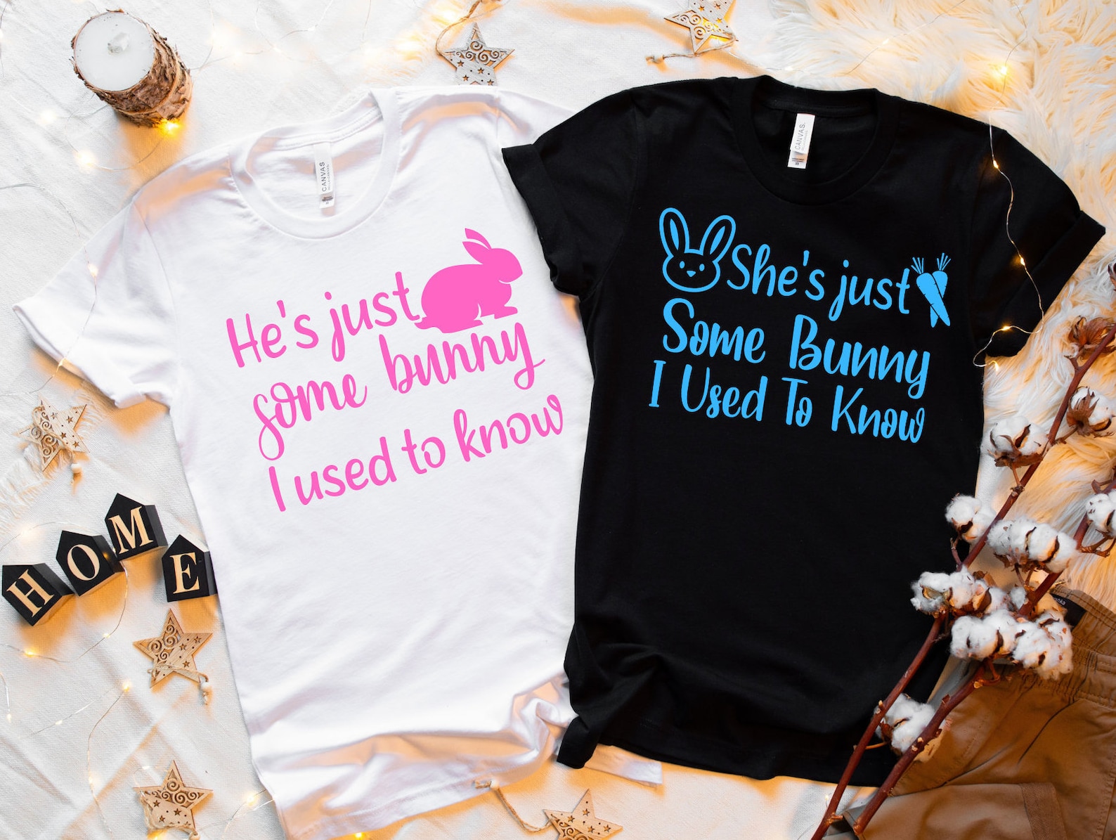 Easter Day Couple Shirts His And Hers Bunny TShirts Etsy