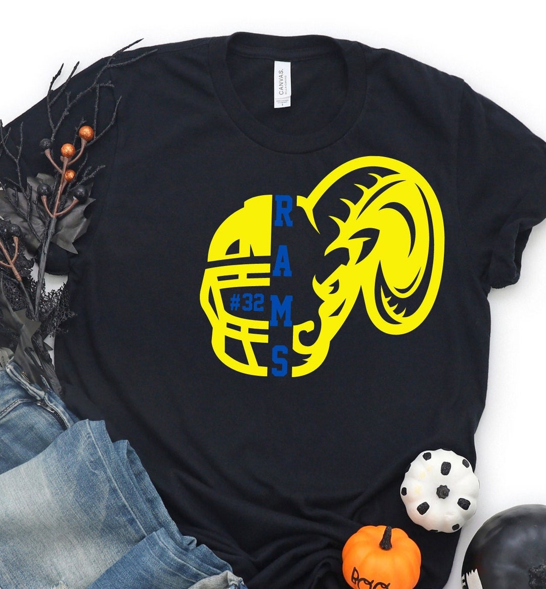 Rams Football Shirt, Los Angeles Rams T-Shirt, NFL Rams Fan Gift Tee ...