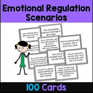 Social Emotional Regulation Scnario Aufgabenkarten - Digital Printable für Beratung, Therapie und Sonderpädagogik