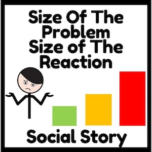 Size of the Problem Social Story - Social Emotional Learning - Digital Printable Book for OT SPED