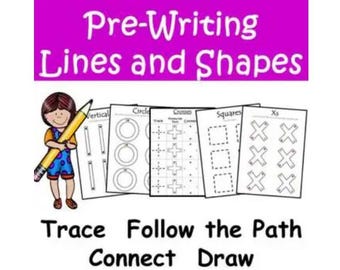 Pre-Writing Strokes & Shapes Packet - Fine Motor OT Preschool Tracing Worksheets