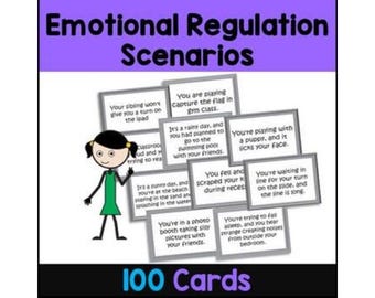 Social Emotional Regulation Scenario Task Cards - Digital Printable for counseling, therapy and special education