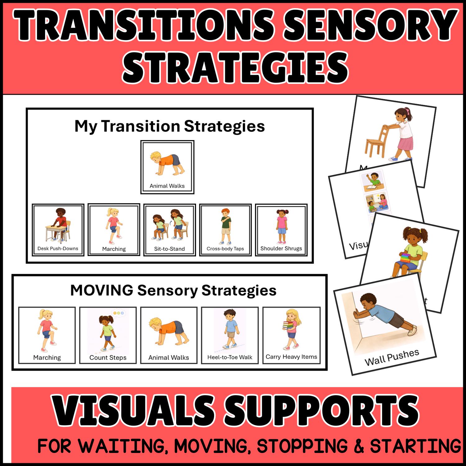 Transition Visuals & Sensory Choice Boards for Classroom Transitions ...