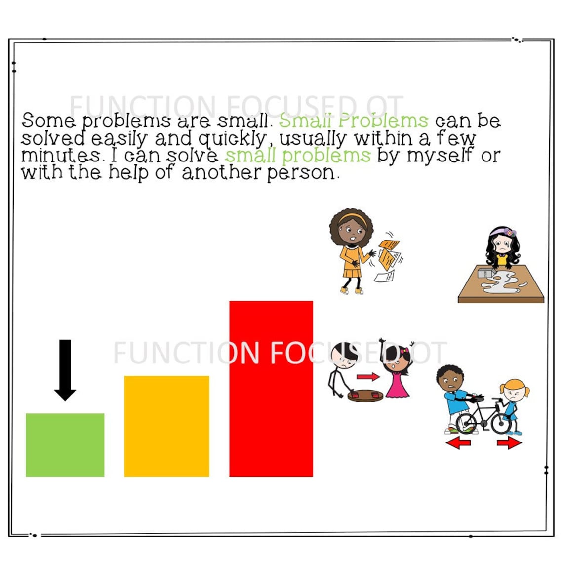 Size of the Problem Social Story - Social Emotional Learning - Digital ...