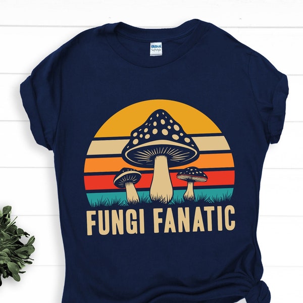 Foraging Svg , Dxf, Png, Eps - Fungi fanatic in retro art instant digital downloads