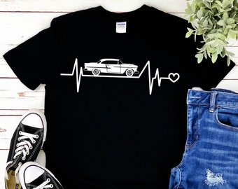 Classic car svg file - CAR   HEARTBEAT Vintage Retro Car svg graphic