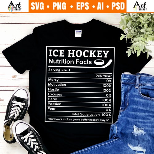 Ice Hockey Svg Files Nutrition Facts Hockey Sport Svg Etsy