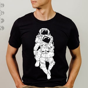 Jiu jitsu svg files - instant digital download mma svg graphic JIUJITSU grappling ASTRONAUT in space Rear naked choke