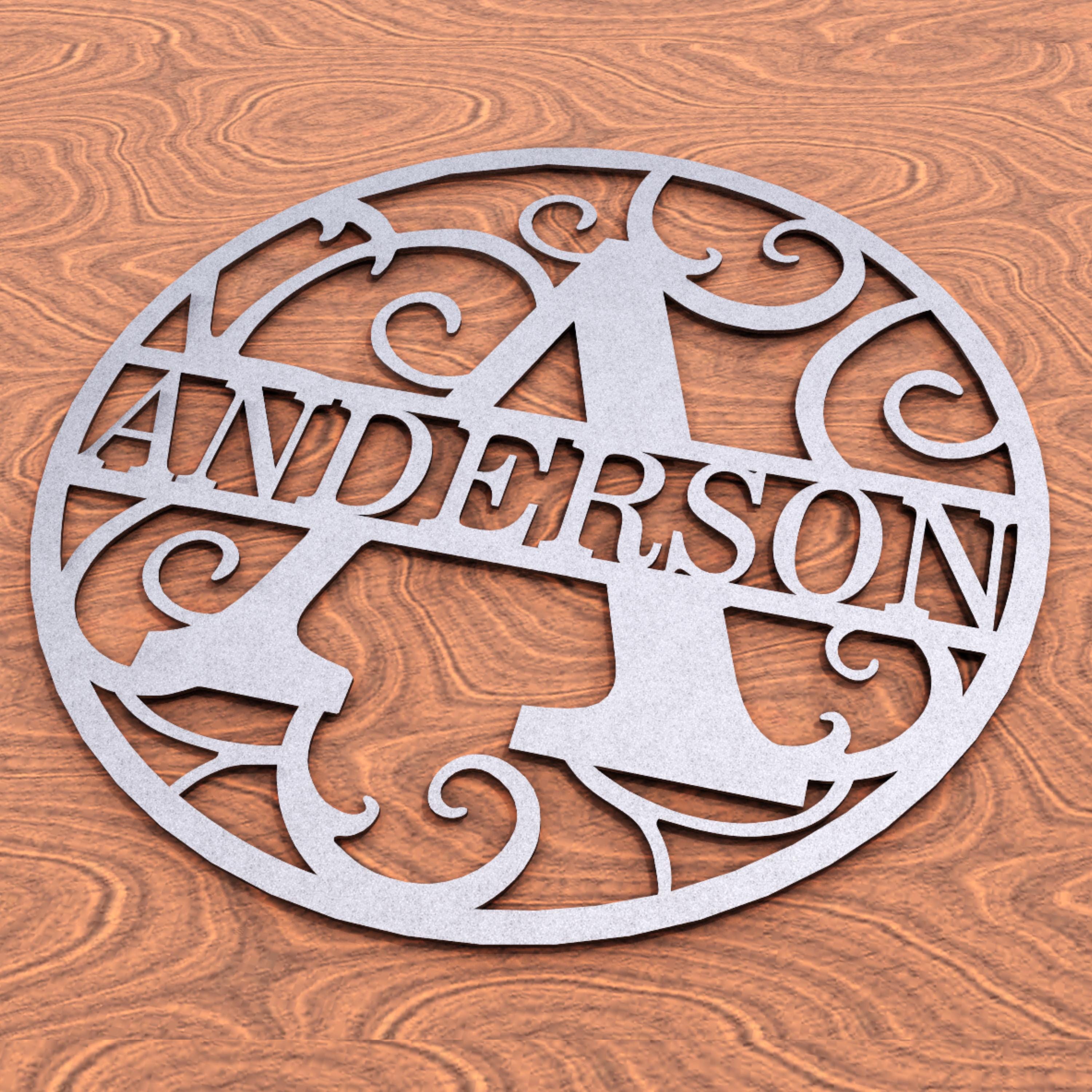 Laser Cut Split Monogram A to Z Files for Glowforge Xtool & CNC
