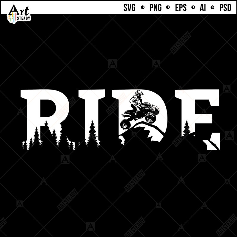 Four Wheeler Svg Quad Bike Atv Motorcycle Svg Files Etsy