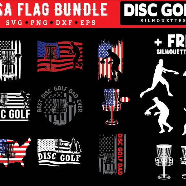 Disc golf svg file art  - graphic bundle theme   discgolf frisbee digital download