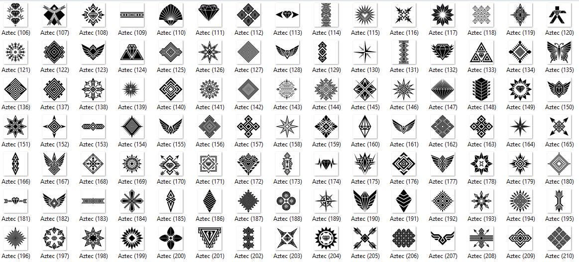 Laser Engrave Files Aztec Tribal Shapes Mega Bundle Svg Png Pdf ...