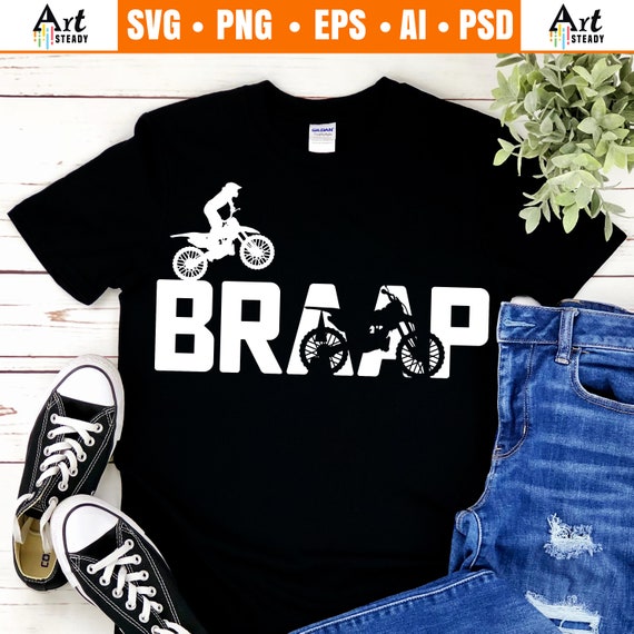 Motocross Dirt Bike Svg Png Pdf & Dxf Bundle BRAAP Motorcycle Racing Designs instant downloads