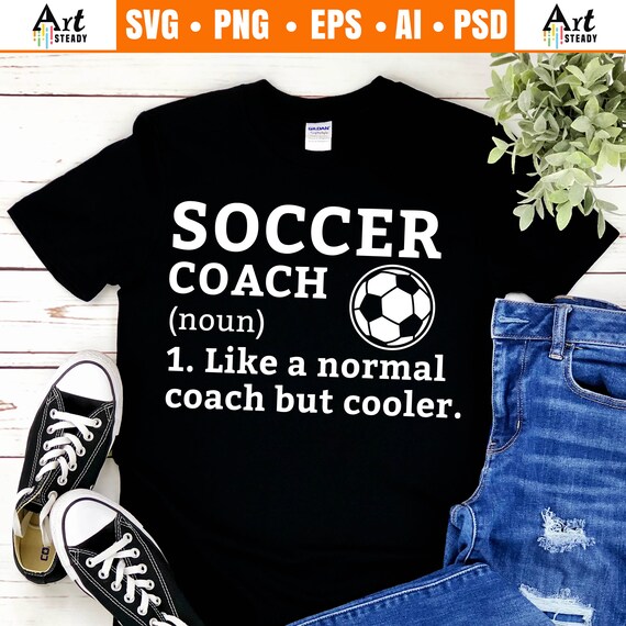 Soccer Coach SVG PNG Bundle Association Football Sports Designs for Players Teams instant downloads