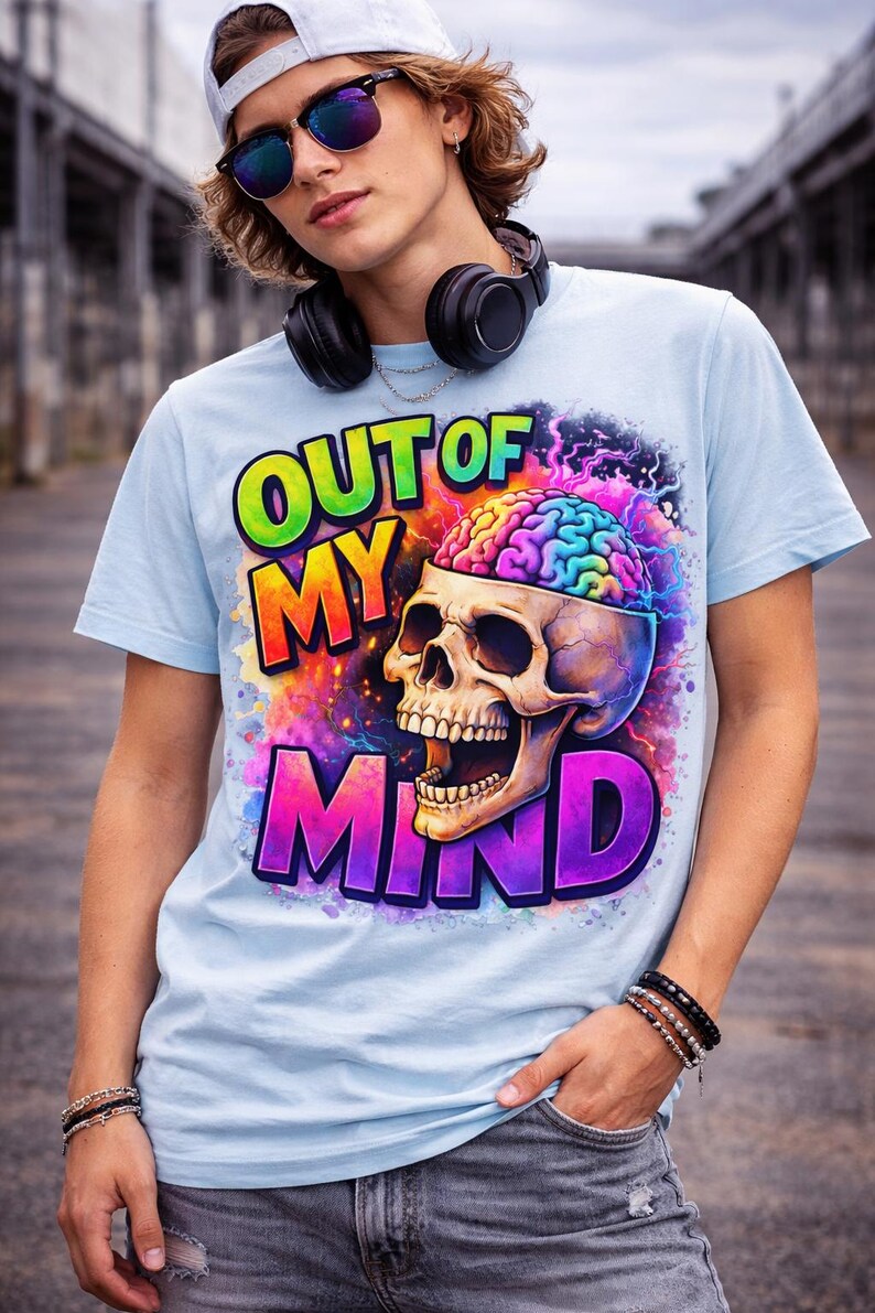 Gothic Skull Shirt Design PNG – Edgy Snarky Skull Sublimation Graphic for T-Shirts instant downloads image 13