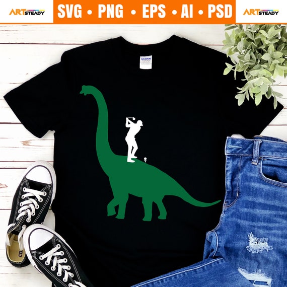 Golf Svg Files Brachiosaurus DINOSAUR 