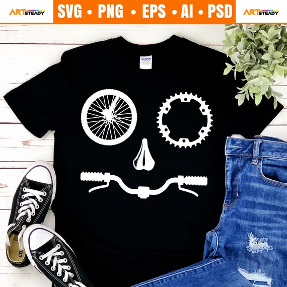 Cute Mountain Bike Face Designs Svg Png Pdf & Dxf Bundle instant downloads