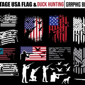 Duck hunting svg files -FLAG BUNDLE  ducks bird hunter svg instant digital downloads