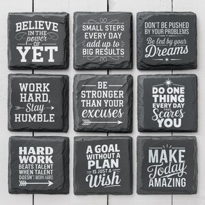 Slate engraving files Png Svg Dxf bundle Inspirational quotes or sayings - xtool svg | coaster png files | instant download | Commercial use image 6