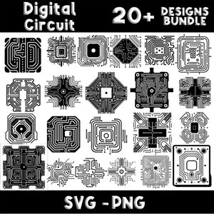 Digitale Platine SVG Bundle, Platine Platinen Tech Designs für Cricut Crafts sofortige Downloads