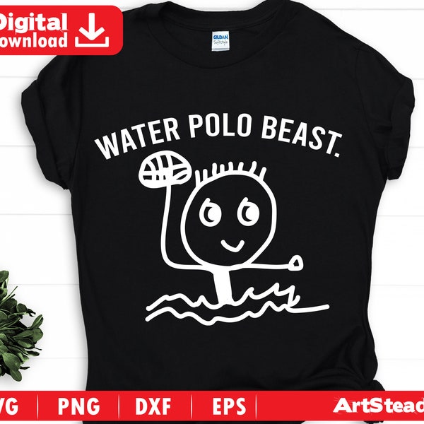 Water polo svg files - water polo beast  funny art Summer Swim svg water polo sports theme instant download