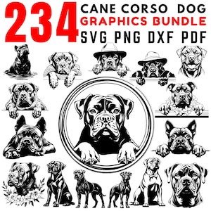 Cane Corso Svg Dxf Png Jpeg Bundle Instant Digital Downloads - Dog Lover Designs Commercial Use