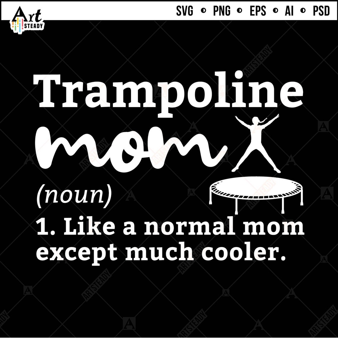 Trampoline Svg Files Funny MOM Definition Trampolining Etsy
