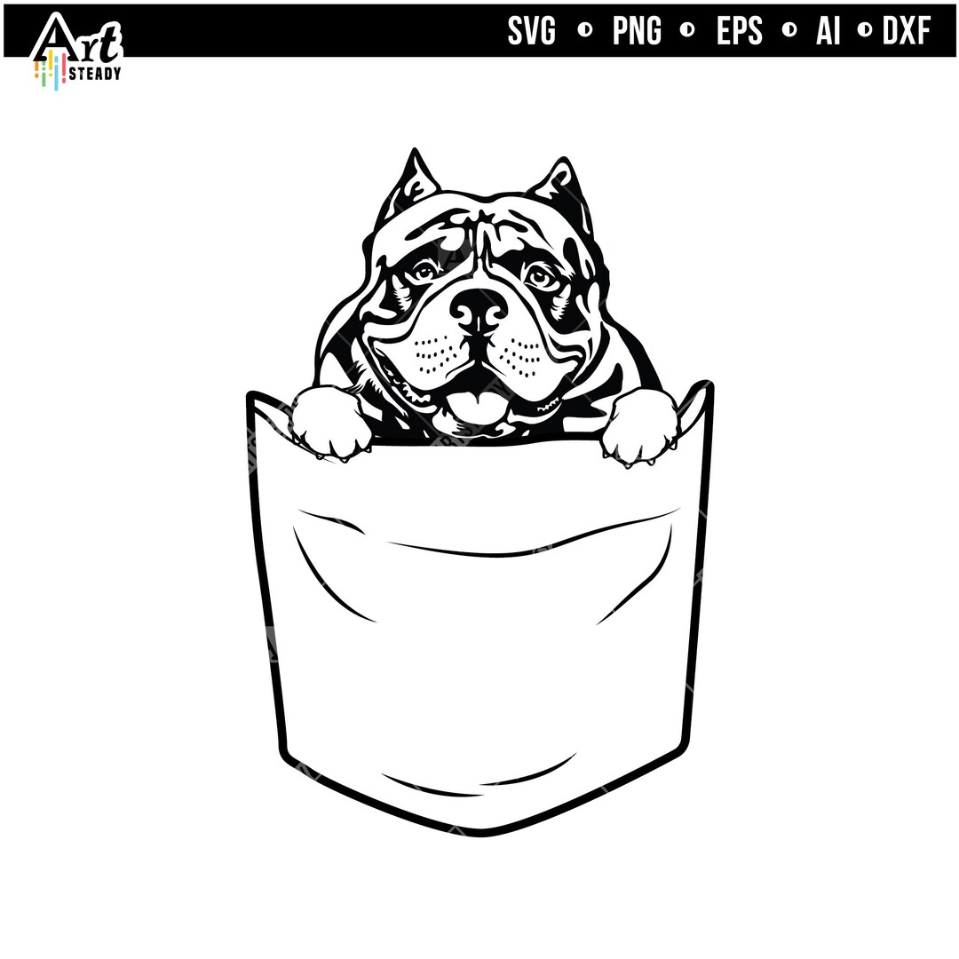 American Bully Svg Arts AMERICAN BULLY DOG in Pocket Art Bully Bullys Dog Svg Etsy