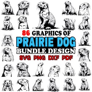 Prairie Dog Svg Png dxf Bundle | Cute Prairie Dog Svg Png Bundle | Wild Animal Svg Png Bundle | Digital Download Prairie Dog