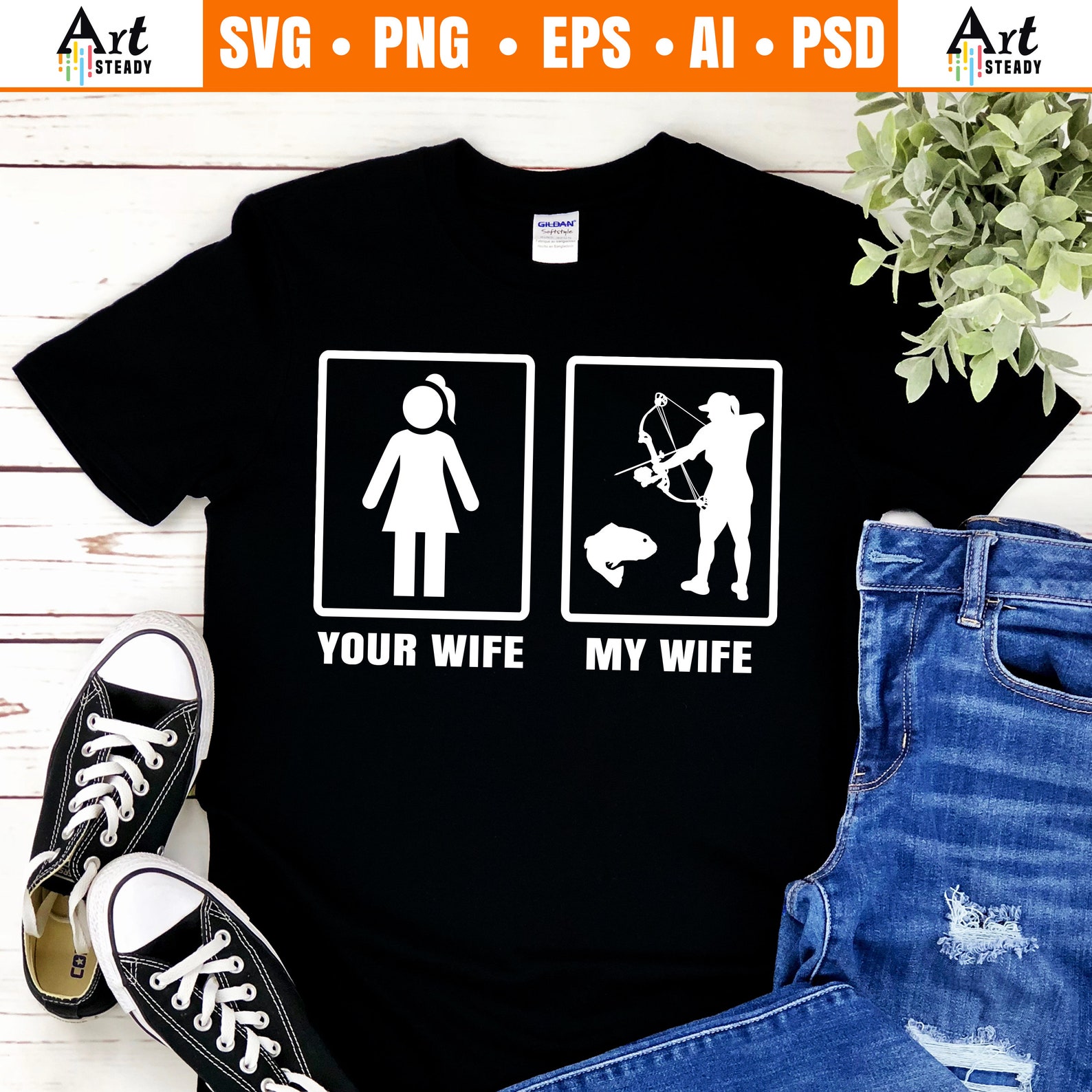 Download Bow Fishing svg funny MY WIFE theme for mom or grandma art | Etsy