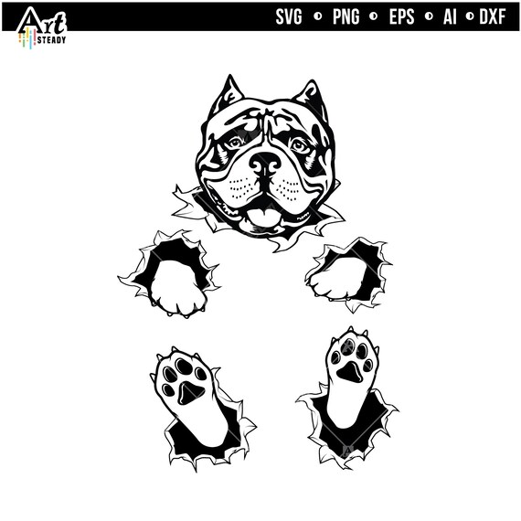 American Bully Svg Arts AMERICAN BULLY DOG Ripped In Pocket Bully Bullys Dog Svg dxg