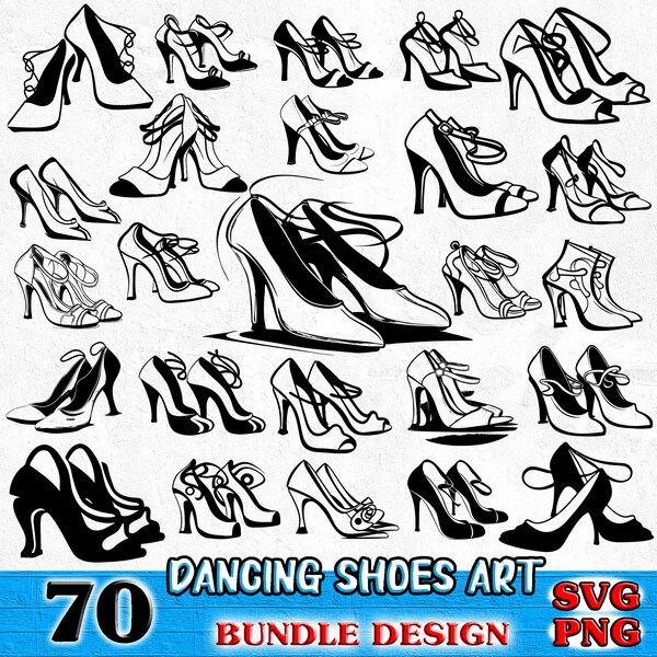Dancing Shoe Bundle SVG, PNG instant digital downloads