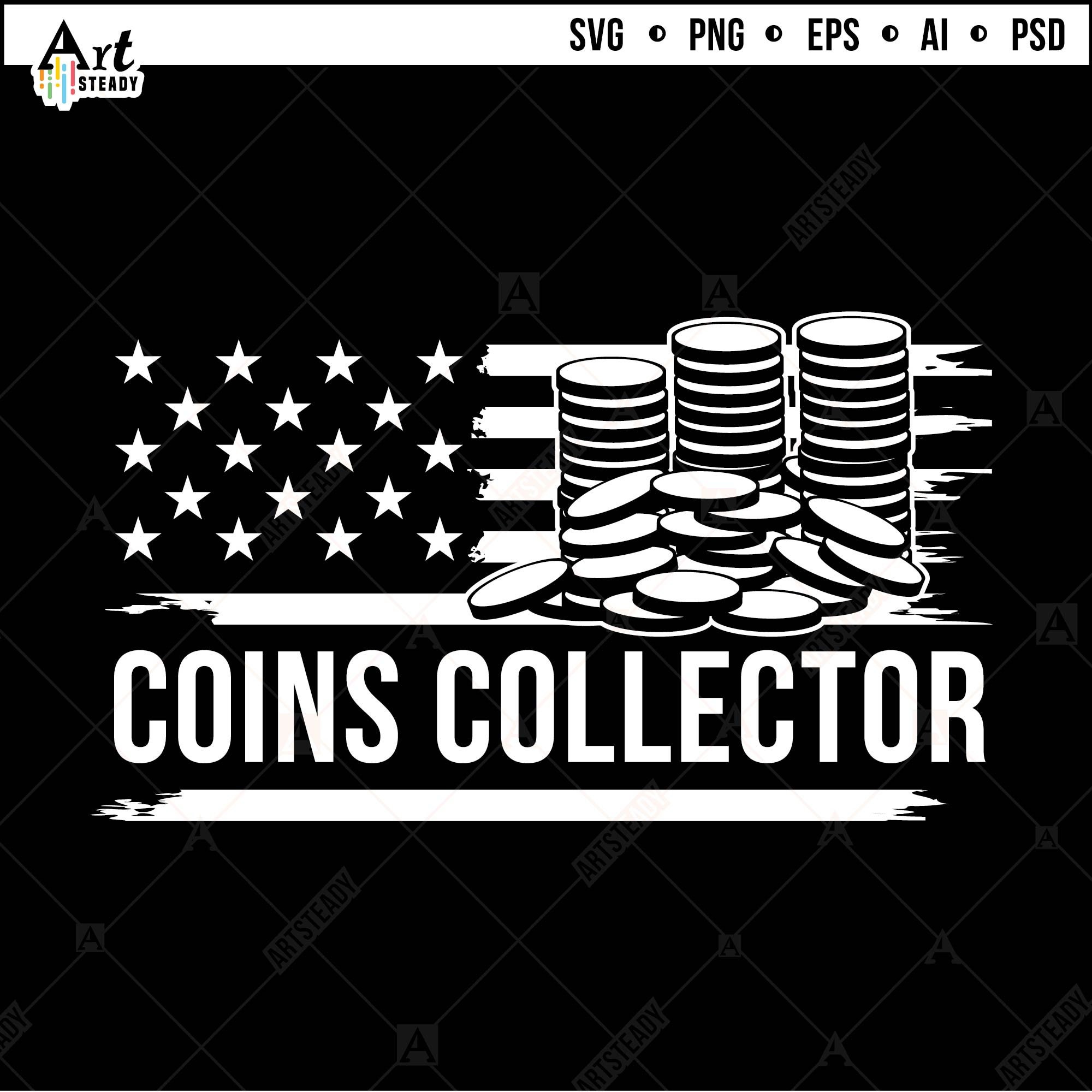 Coin Svg Files COIN COLLECTOR VINTAGE Us Flag Coin Etsy