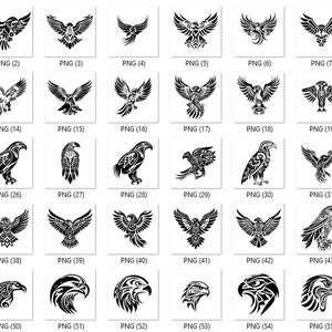 Hawk tribal art Bundle SVG, PNG instant digital downloads image 2