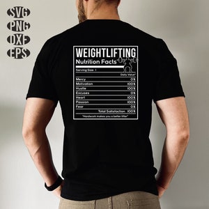 File svg divertenti per palestra - Esercizio fitness svg informazioni divertenti sulla nutrizione immagine 3