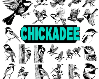 Pliki SVG i PNG pakietu Chickadee Bundle do natychmiastowych projektów sztuki cyfrowej – natychmiastowe pobieranie