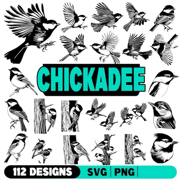 Chickadee, Bundle SVG, PNG instant digital downloads