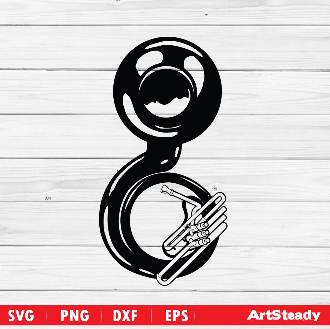 Sousaphone Svg Files Graphic Art Marching Band Musical Instruments