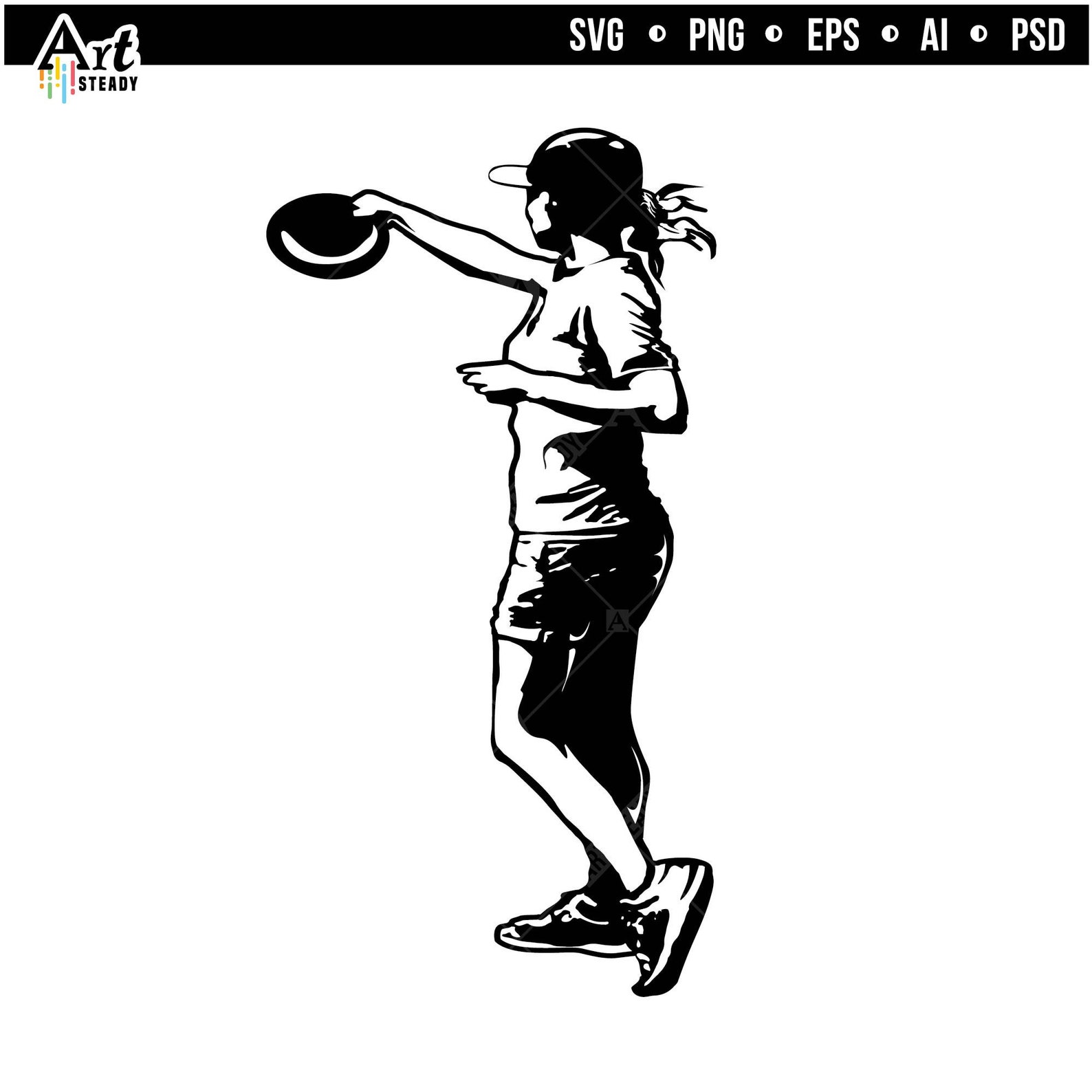 Disc Golf Svg File Graphics Disc Golfing Women or Girl Etsy