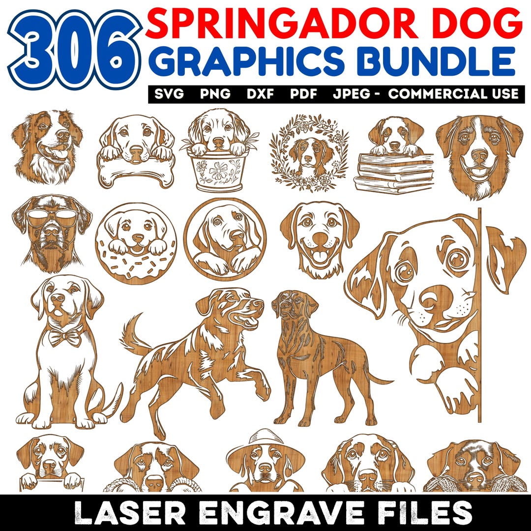 Slate Engraving Files | Springador Dog Art | Spaniel Labrador Mix ...