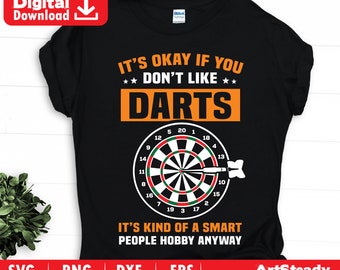 Funny Darts SVG Files for Players, Digital Graphics for Hobby Enthusiasts, Instant Download