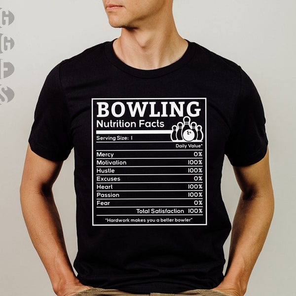 Bowling svg files nutrition facts art - bowling graphic arts