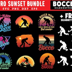 Bocce Svg Png Bundle | Retro Bocce Ball Svg Png Bundle | Sports Svg Png Bundle | Vintage Bocce Graphic Svg Png Download