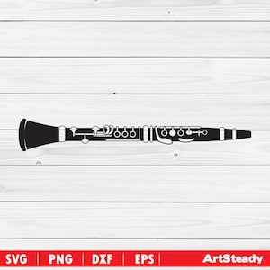 Clarinet svg files - graphic art clarinetist instant digital downloads