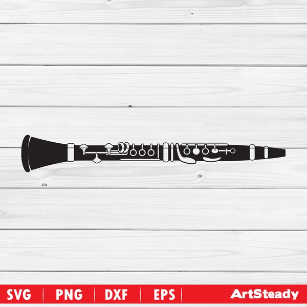 Clarinet svg files - graphic art clarinetist instant digital downloads