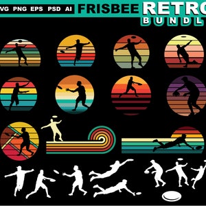 Frisbee svg files -Frisbee RETRO BUNDLE  instant digital downloads