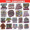 Sarcasm PNG Sublimation Bundle with Funny Adult Sarcastic Humor and Snarky Quotes for Shirts, Mugs and Tote Bags instant downloads product logo