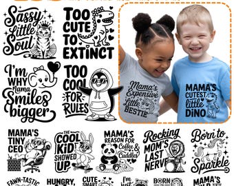 Snarky Toddler Svg Png Pdf bundle funny toddler shirt quotes for Cricut | sassy baby sayings | kids retro cut files | instant download