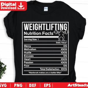 Funny Gym svg files- Exercise fitness svg funny nutrition facts